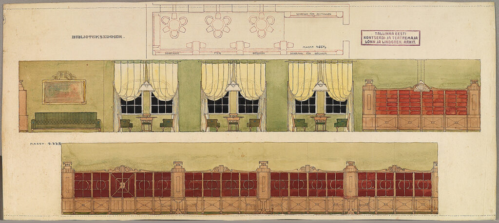 Interior design of the Estonia Theatre, 1911-1912