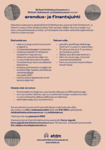 Töökuulutus Arendus- ja finantsjuht